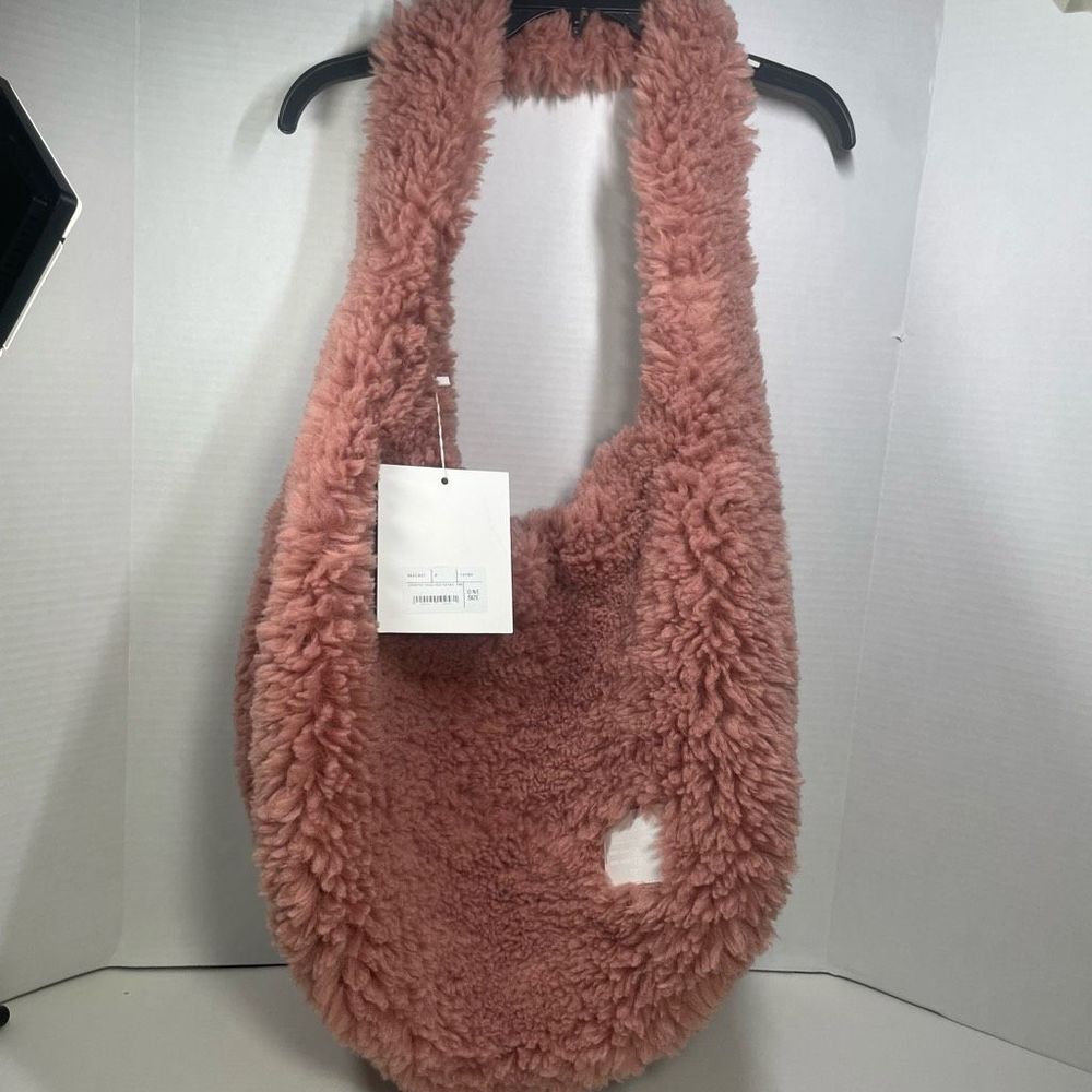 BNWT XXL ROKH FAUX FUR LARGE SHOULDER OR CROSSBODY PINK Unique Look Price Firm! - Picture 2 of 16